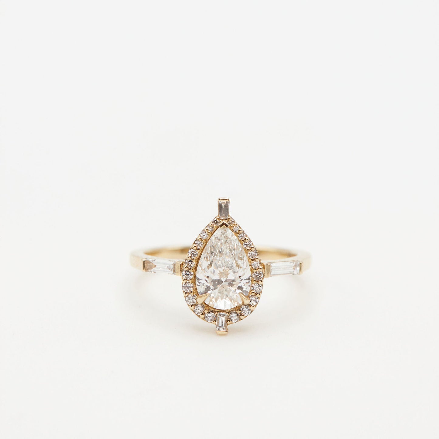 Diamond Marchesa ring on white background