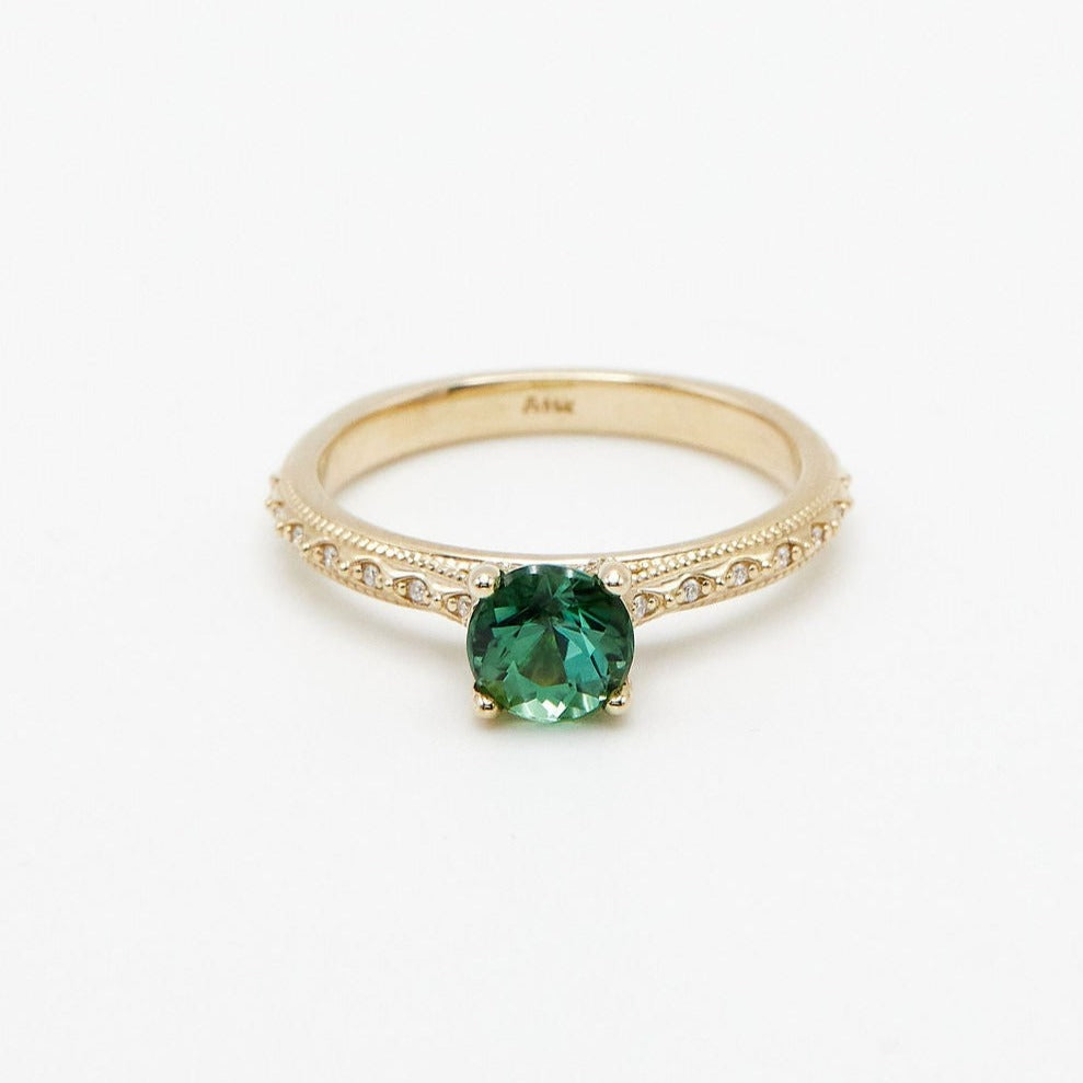 Victorian Tourmaline Engagement Ring