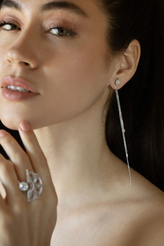 Load image into Gallery viewer, Cascading Water Earring Jackets
