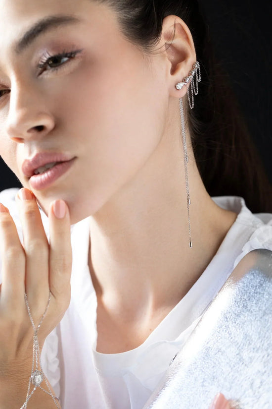 Load image into Gallery viewer, Cascading Water Earring Jackets
